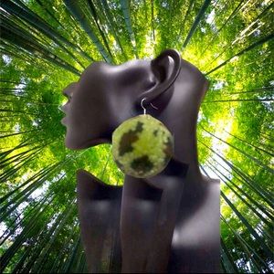 Animal Print Pom Pom Earrings